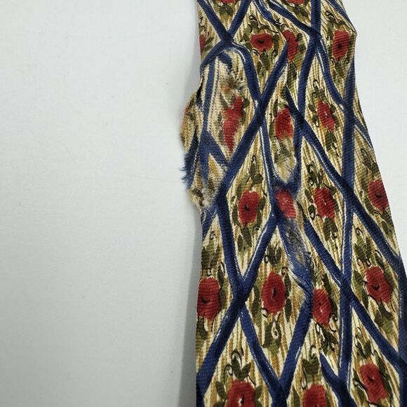 VALENTINO Cravatte Blue Rose Floral Silk Luxury Tie Vintage Flawed Read********* - Picture 5 of 8